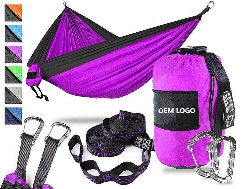 2022 High quality  Outdoors Backpacking Survival or Travel  Single & Double parachute camping hammock