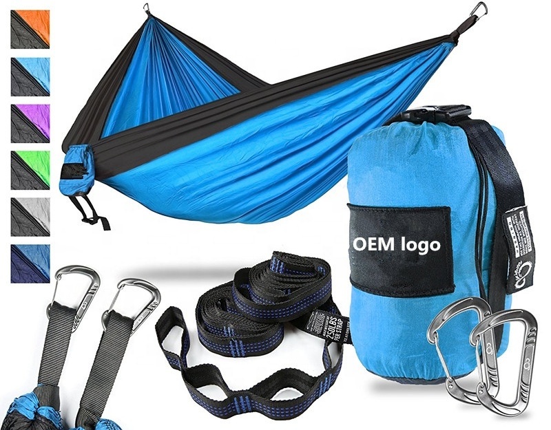 2022 High quality  Outdoors Backpacking Survival or Travel  Single & Double parachute camping hammock