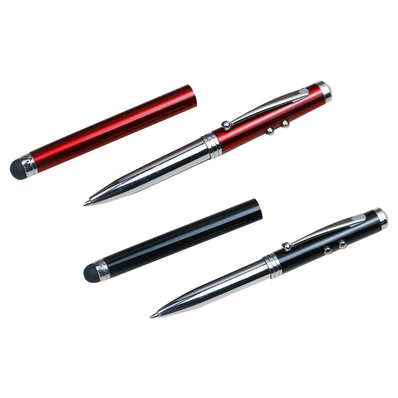 4 In 1 Stylus Pen Uv Counter-feit Money Detector Laser Pointer Led Light Ball Pen