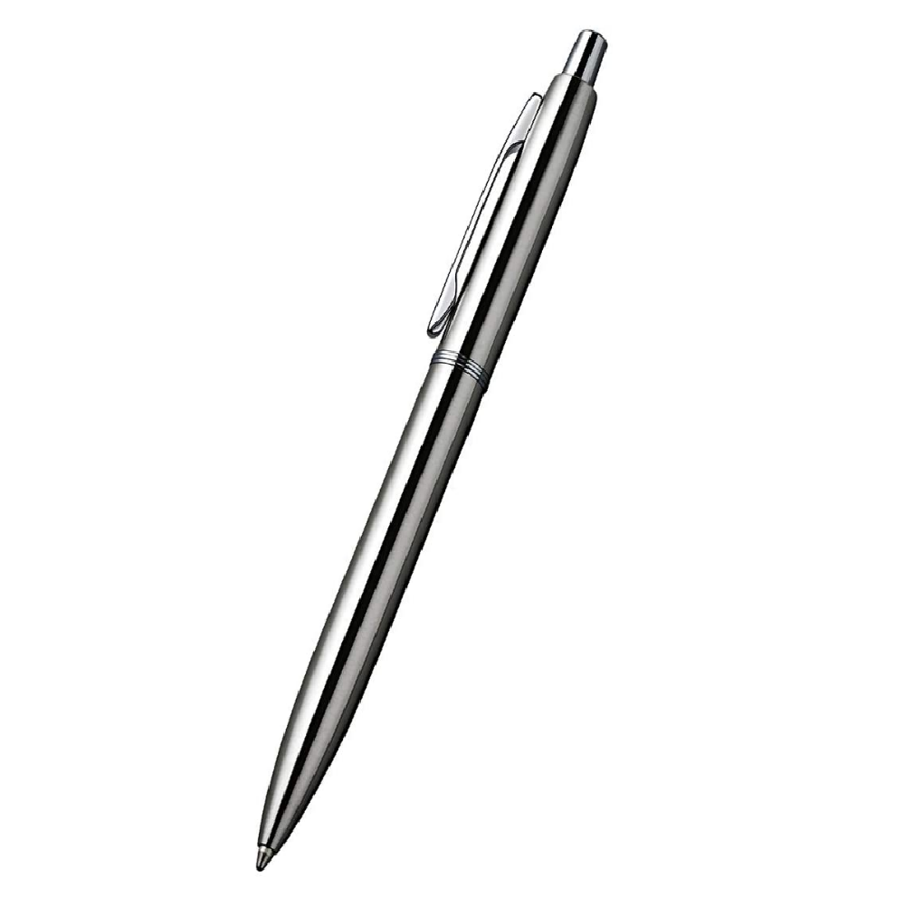 Eacajess retractable replaceable gift business office stainless steel black Ink 1.0mm medium metal ballpoint pen