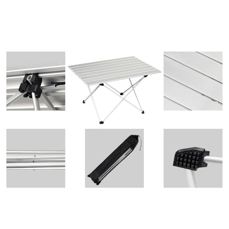 Portable Folding Table 16in Small Size Ultralight 6061 Aluminium Alloy Outdoor Furniture Hiking Travel BBQ Picnic Camping Table