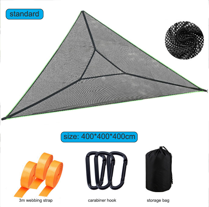 Outdoor Triangle Hammock Multi-Person Tree Tent Shelter Hanging Easy Setup Nylon Net Bed Ultralight Triangular Camping Hammock