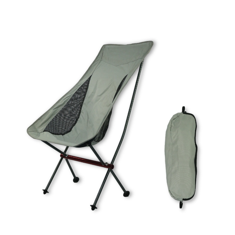 Outdoor Folding Chair Tall Raised Moon Chair Portable Camping Fishing Hiking Sketch Leisure Beach High Back Lounge Chair