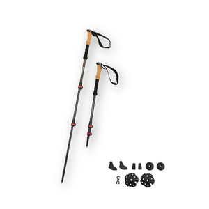 Outdoor Fold Trekking Pole Carbon Fiber Nordic Camping Club Telescopic Alpenstock Portable Walking Hiking Stick For Elderly