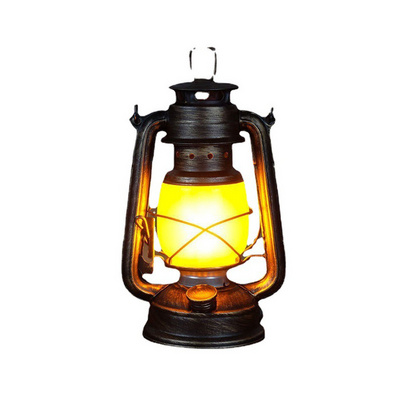 Flame Effect Lantern LED Vintage Kerosene Lamp Aluminum Fireplace Lantern Hanging Led Camping Light Lantern Lamp