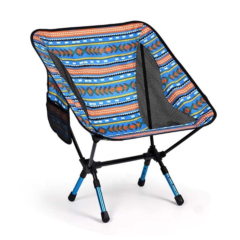 Height Adjustable Folding Beach Chair Portable Heavy People Adult Folding Chair Lightweight Aluminum Camping Chair