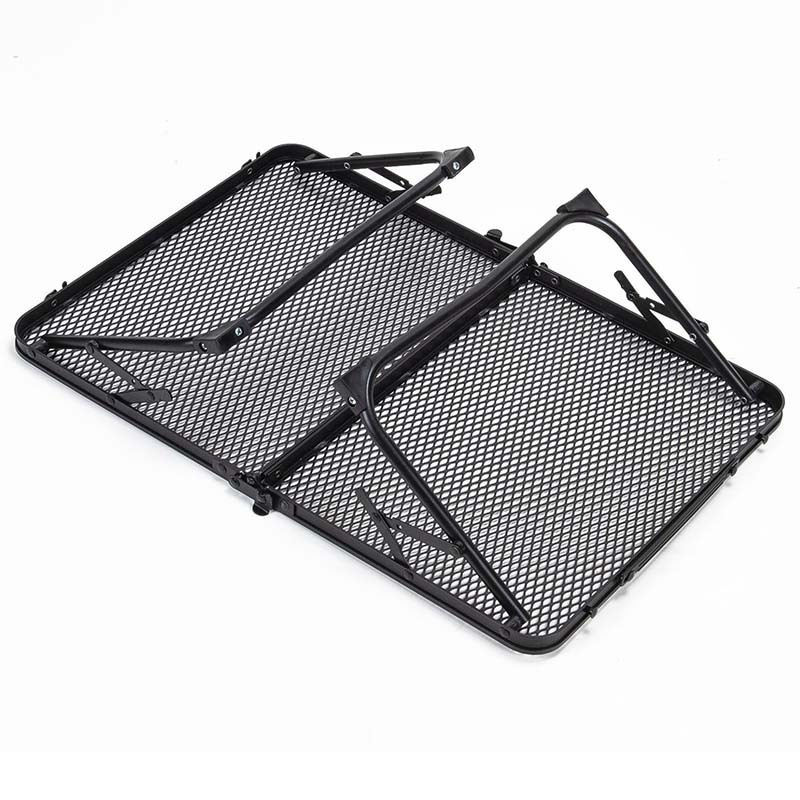 Lightweight Metal Net Table Portable Barbecue Cooking Picnic Camping Table Briefcase Type Hand-Carry Folding Outdoor Tables