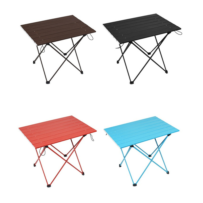 Portable Folding Table 16in Small Size Ultralight 6061 Aluminium Alloy Outdoor Furniture Hiking Travel BBQ Picnic Camping Table