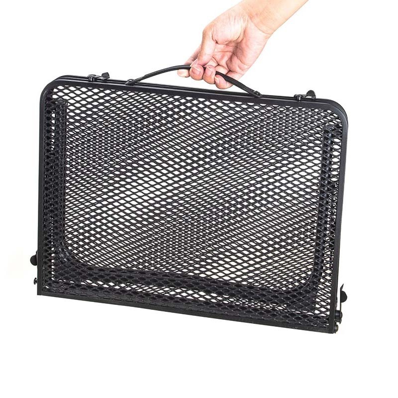 Lightweight Metal Net Table Portable Barbecue Cooking Picnic Camping Table Briefcase Type Hand-Carry Folding Outdoor Tables