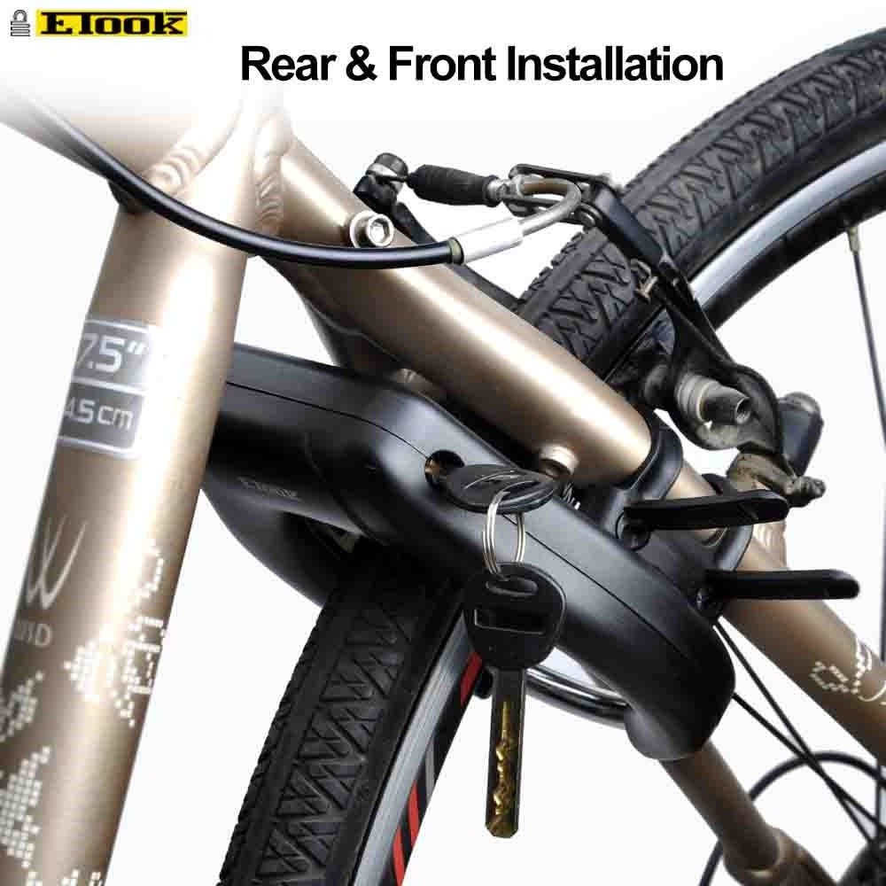 ETOOK Unique Design Steel Bike Frame Lock U Type With key City Bike Lock