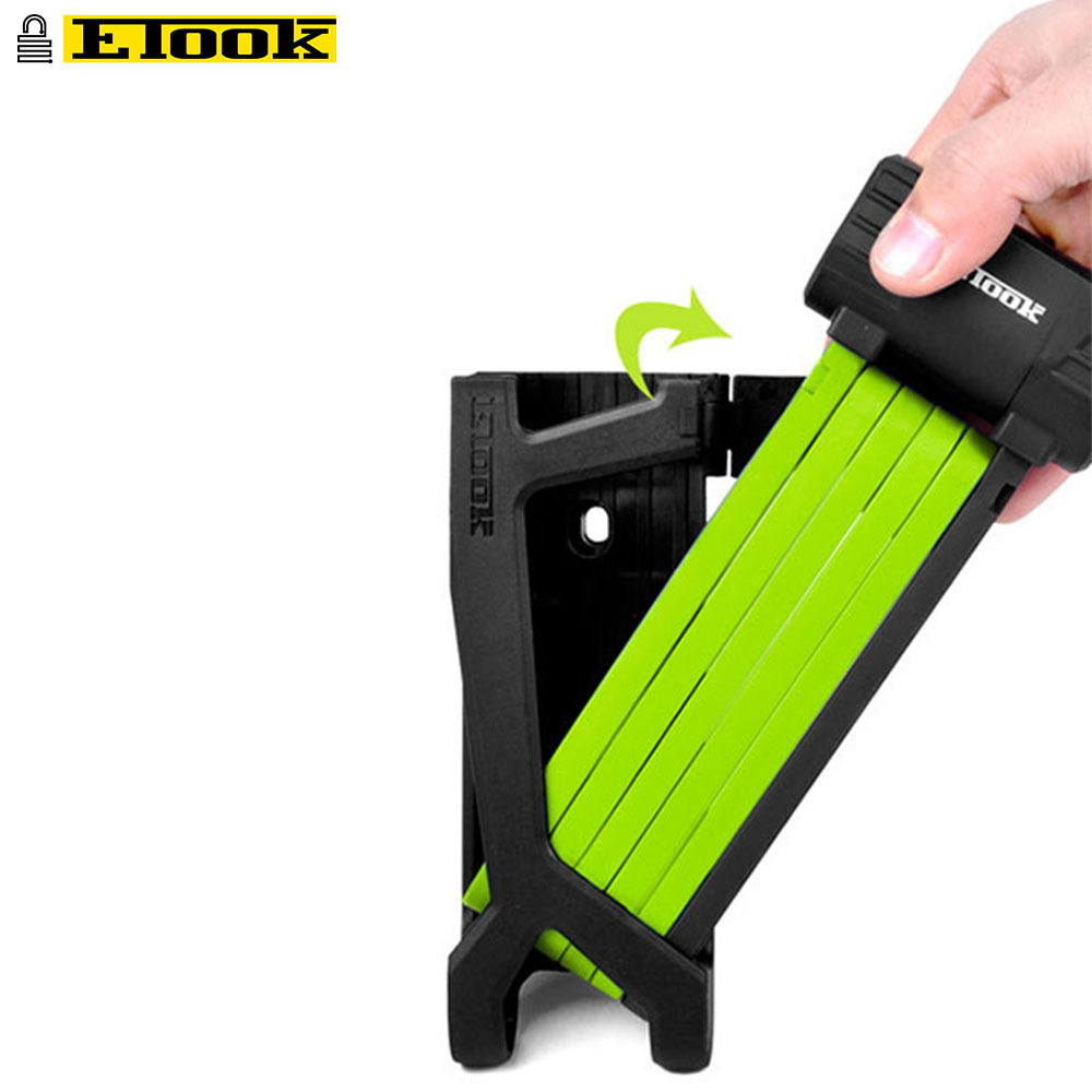 ETOOK 750/900mm Heavy Duty Bike Folding Lock Electric Bicycle Wheel Lock Scooter Lock