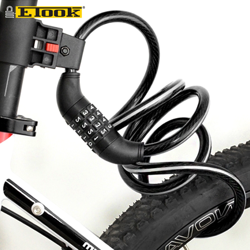 ETOOK 1500mm Keyless Bike Cable Lock 5 Digit Code Combination Bicycle Long Cable Lock