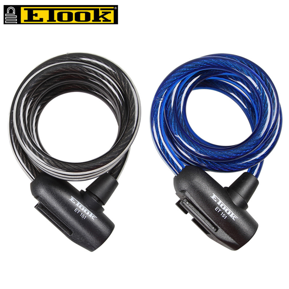 ETOOK 1500mm Keyless Bike Cable Lock 5 Digit Code Combination Bicycle Long Cable Lock