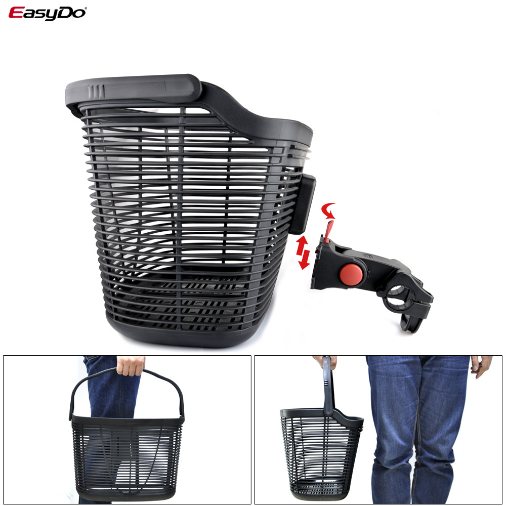 EasyDo Bicycle Luggage Carrier Removable Front Plastic Mountain Bicycle Large Capacity Shelf Basket