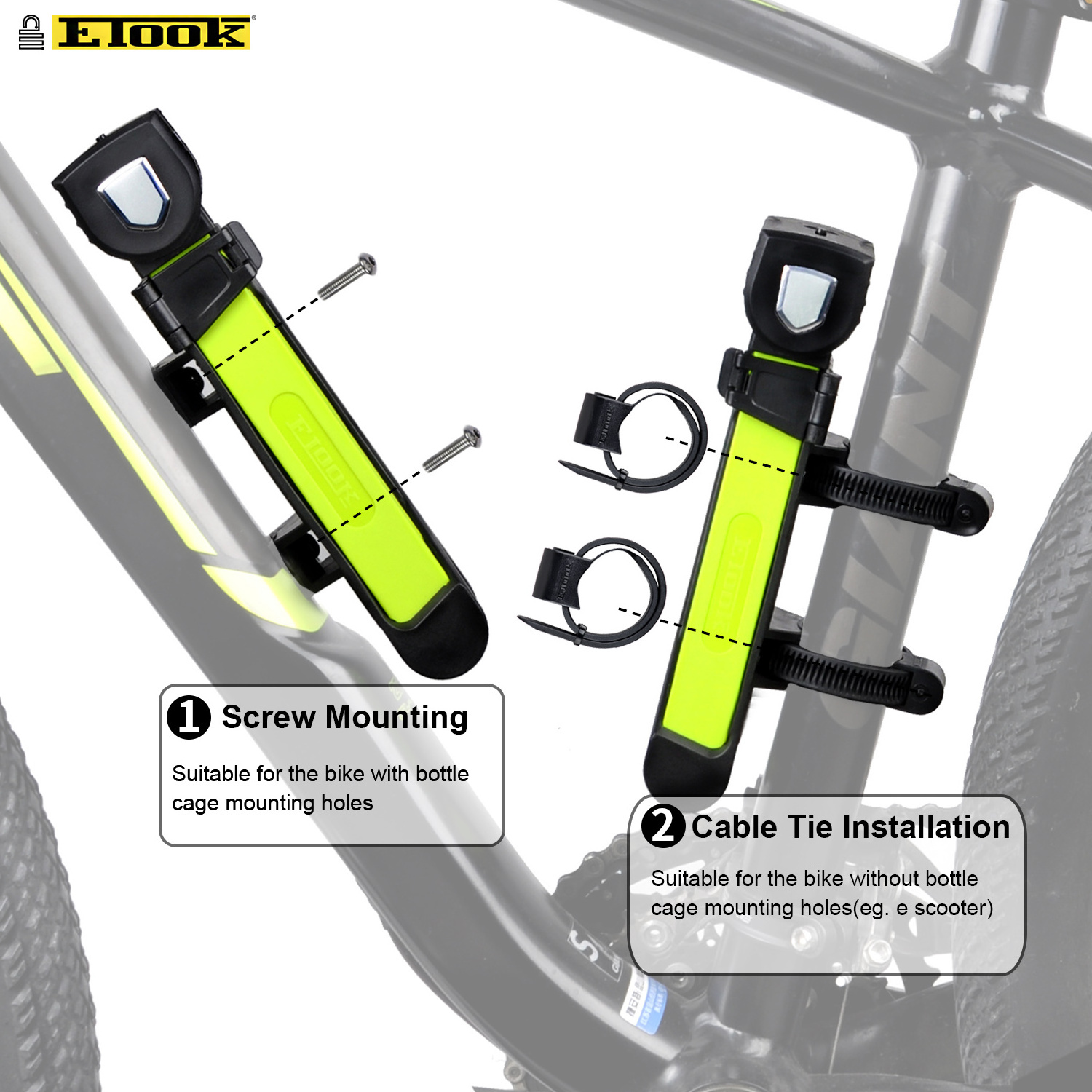 ETOOK Anti Theft Foldable Bicycle Lock Fold Bike Lock Steel Folding Cycle Lock