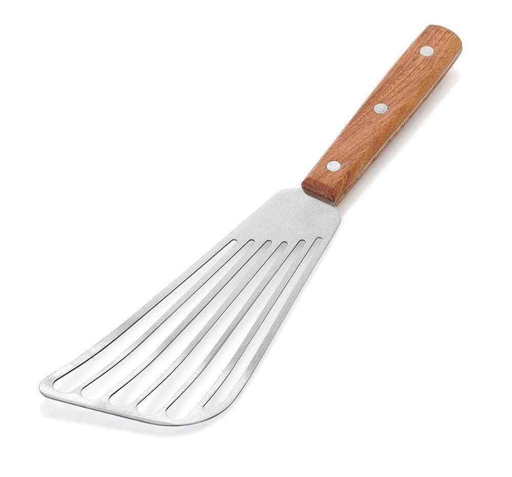 Food Grade Stainless Steel Spatula with Wooden Handle BBQ Turner