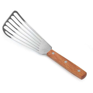 Food Grade Stainless Steel Spatula with Wooden Handle BBQ Turner