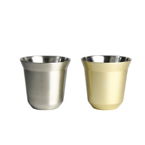 High Quality Double Wall Insulated Mini Coffee Cups Stainless Steel Outdoor Travel Coffee Mug