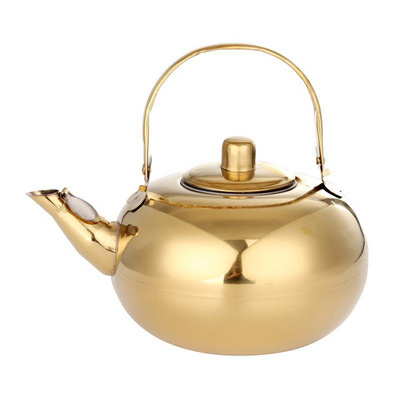 Gold Stainless Steel  Removable Tea Infuser Kitchen Tea Pot Kettle