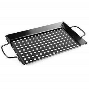 Rectangle Non Stick Heavy Duty Stainless Steel BBQ Roasting Vegetable Griddles & Grill Pan