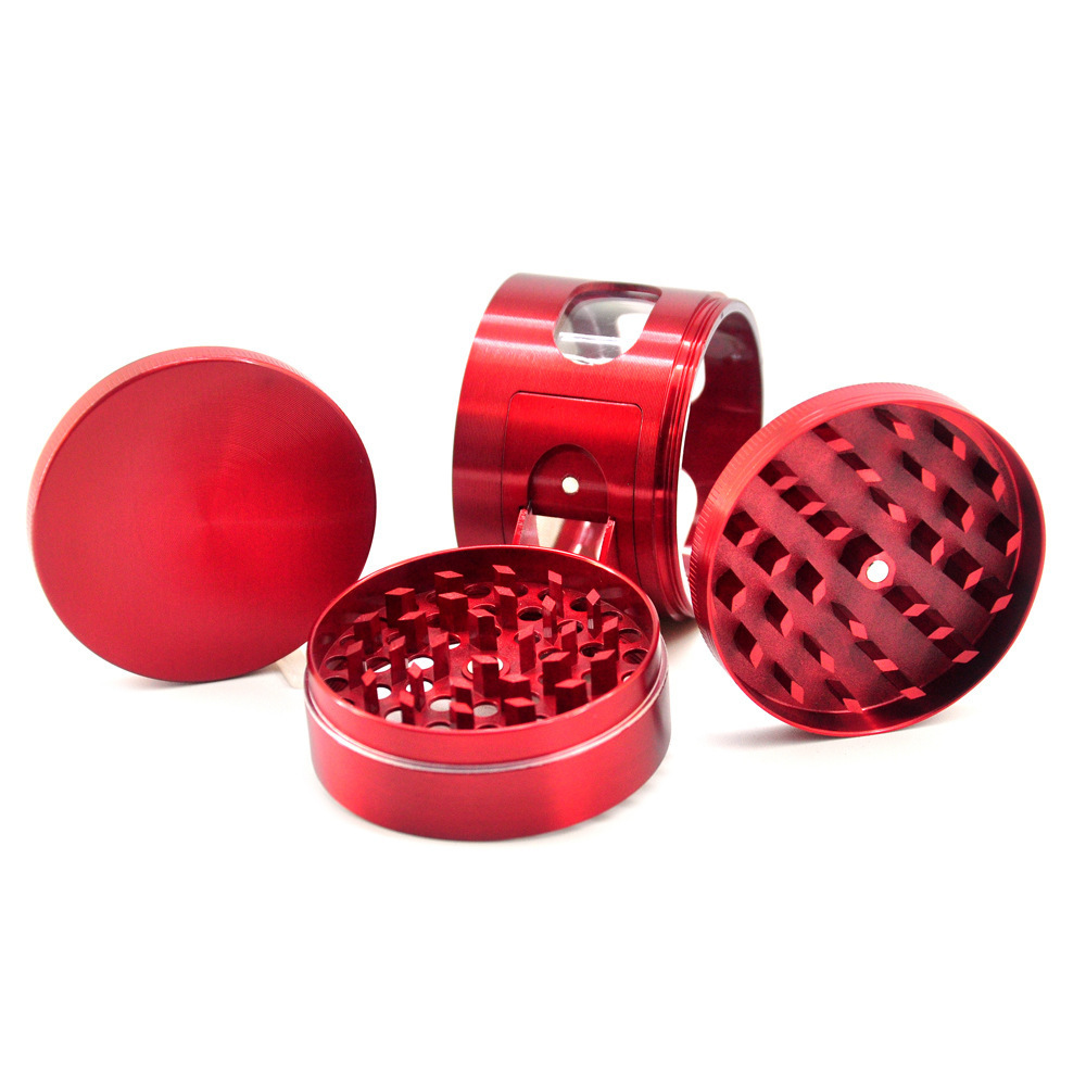 Zinc Alloy Grinder Multi-color 4 Parts  Herb Grinder