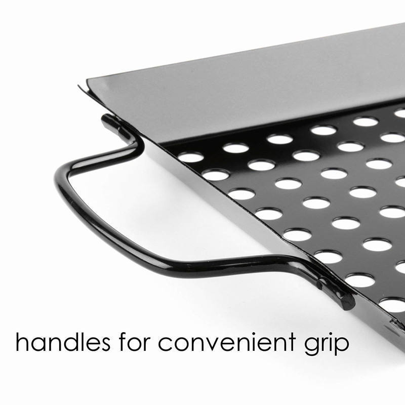 Rectangle Non Stick Heavy Duty Stainless Steel BBQ Roasting Vegetable Griddles & Grill Pan