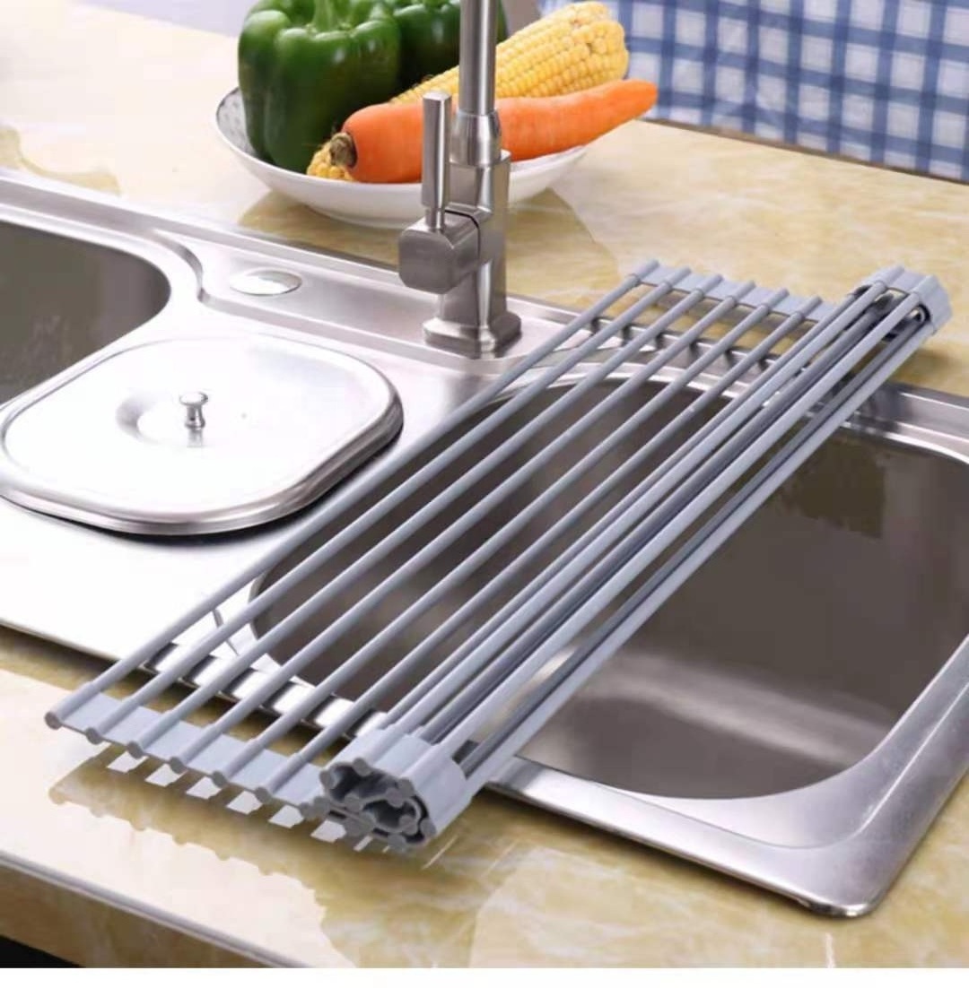 Kitchen Silicone Drain Sink Rack Fruit and Vegetable Dish Rack Over Factory Firect Sale