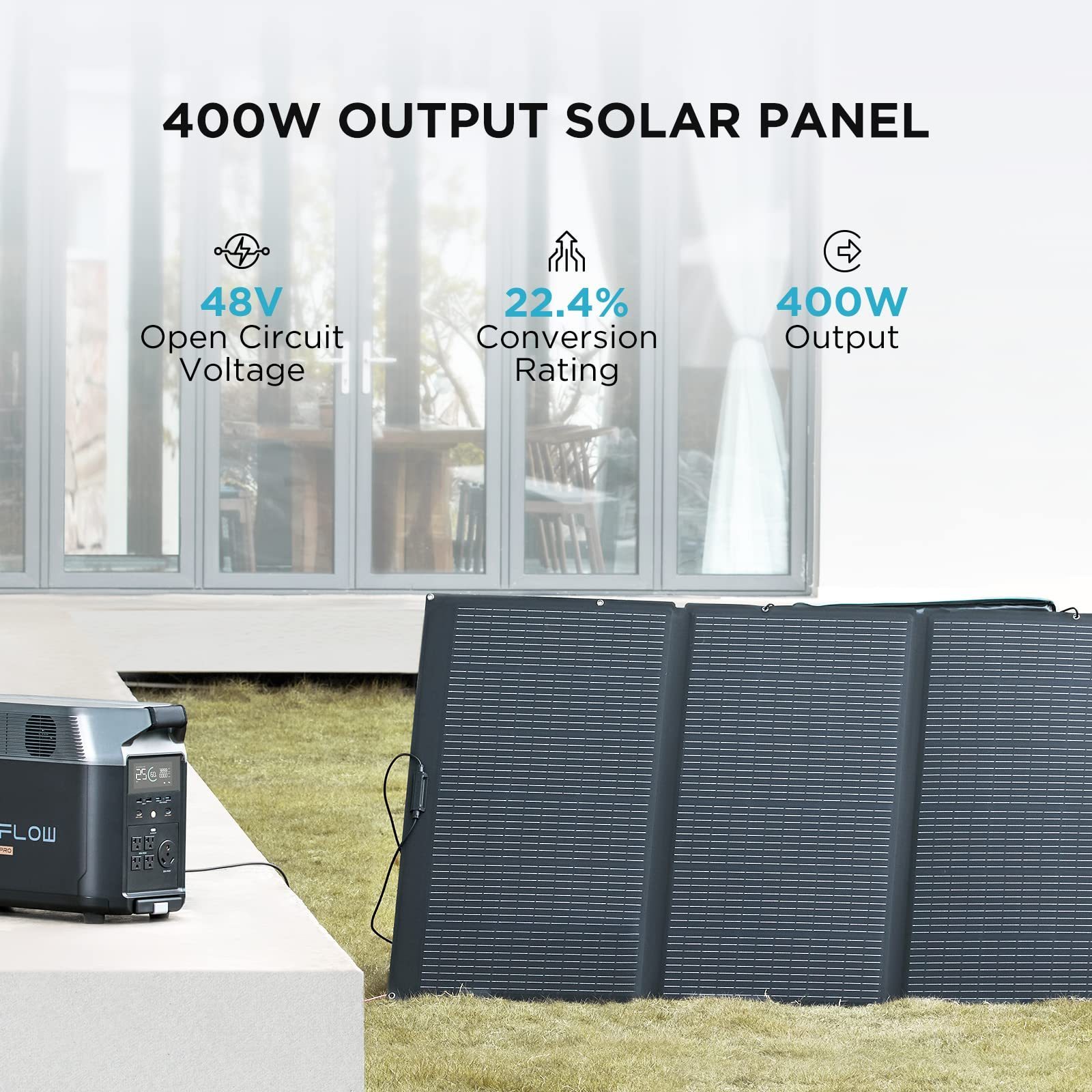 ECOFLOW EcoFlow DELTA Pro+400W, solar generator for home,3600W