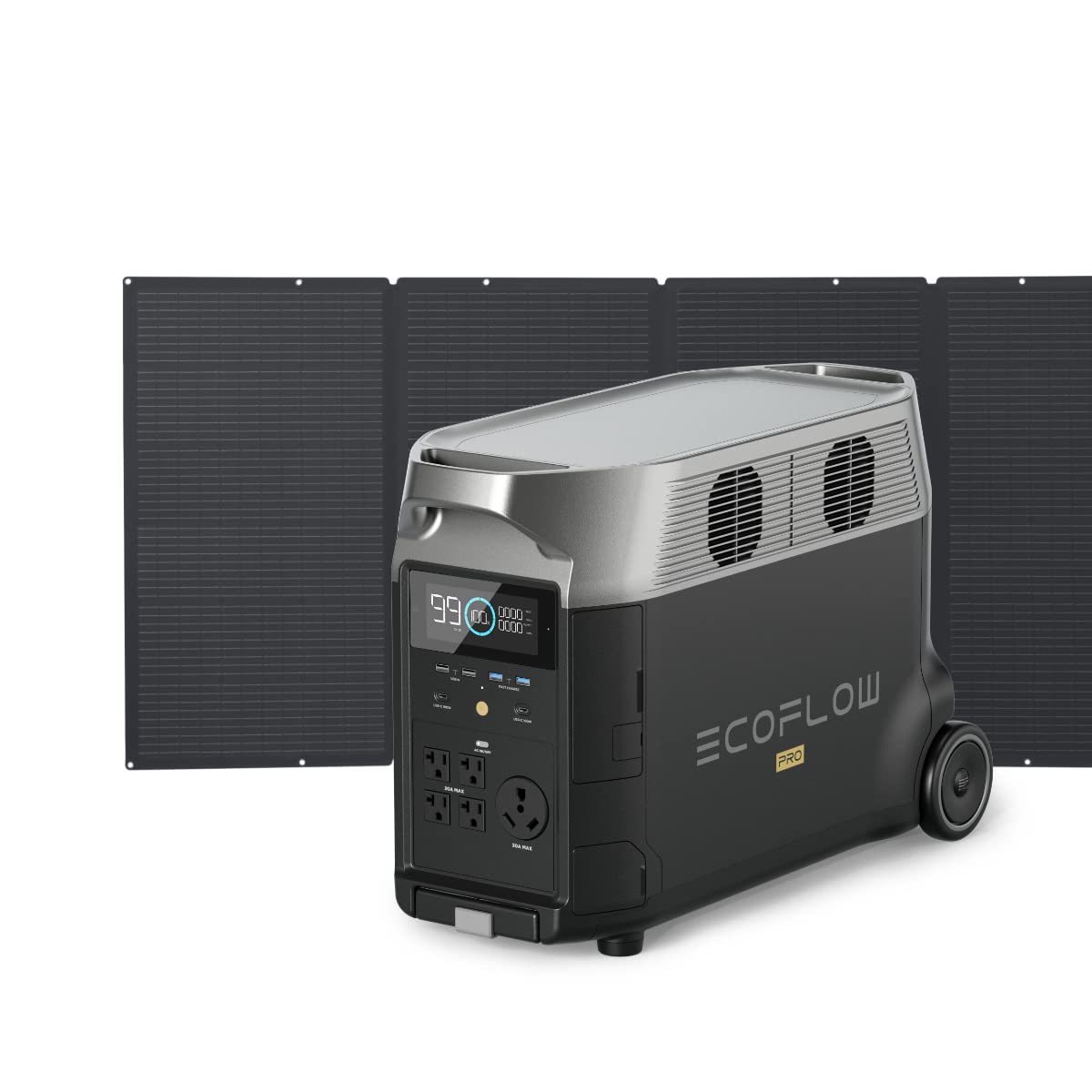 ECOFLOW EcoFlow DELTA Pro+400W, solar generator for home,3600W