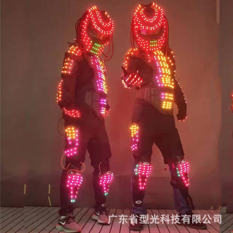 Led Robot Clothing Clothes Luminous Dance Performance Show for Night Club led light up cpstumes dance costumes led robot suit