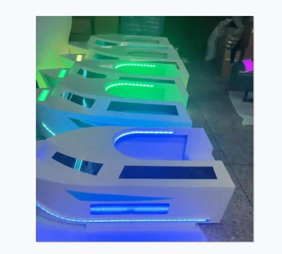 2023 new coming! Rechargeable Boat Shape led  Bottle Presenter Glorifier  display