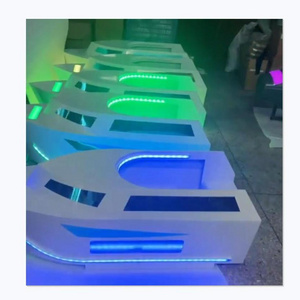 2023 new coming! Rechargeable Boat Shape led  Bottle Presenter Glorifier  display