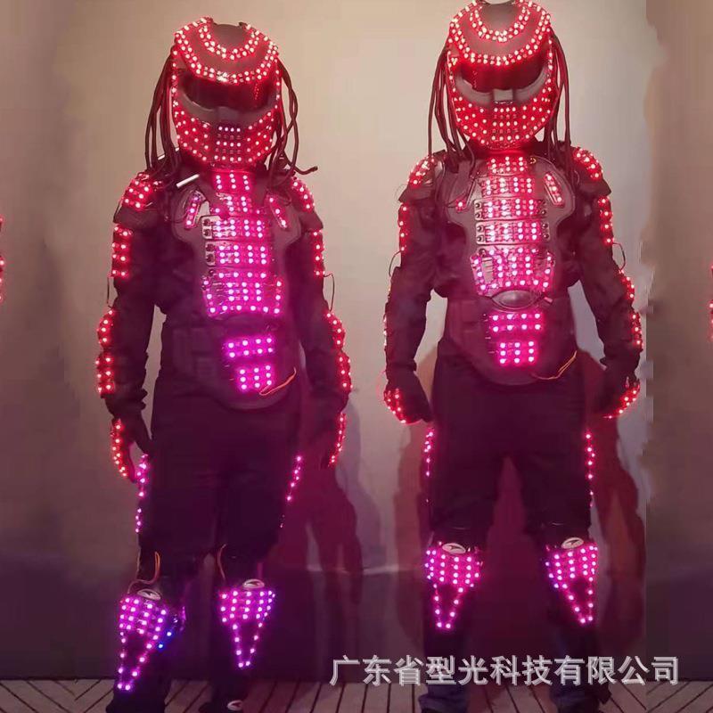 Led Robot Clothing Clothes Luminous Dance Performance Show for Night Club led light up cpstumes dance costumes led robot suit