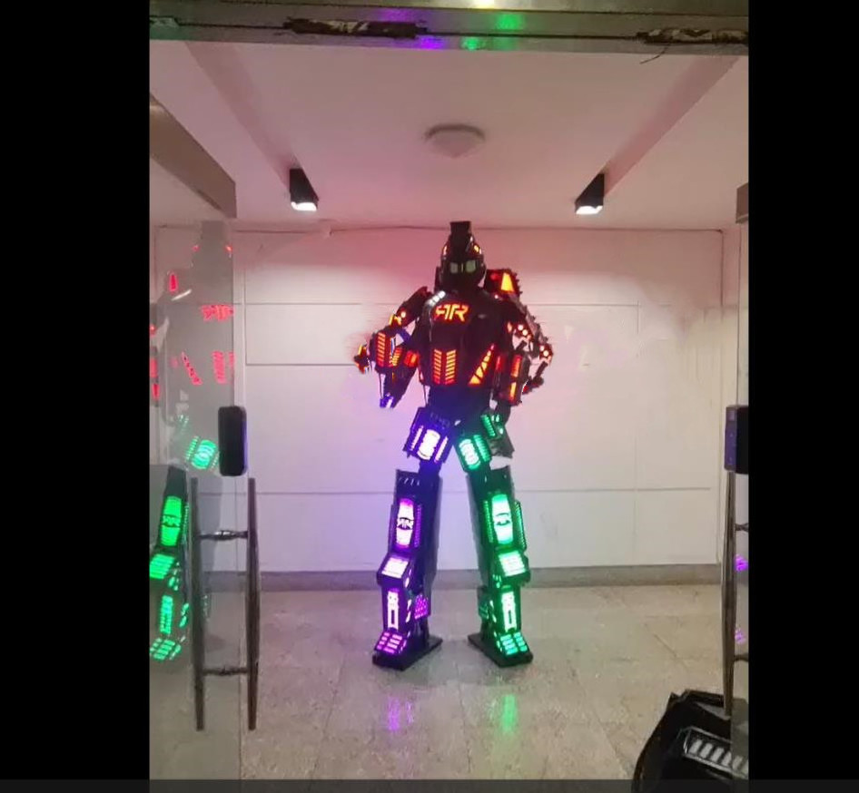 LED Walker robot suit led party led robot costume adult stage clothes luminous costume for dance performance wear