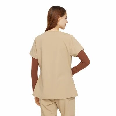 Stretchy Crew Neck Under Scrub Long Sleeve Medical Scrubs Women Top for Hospital