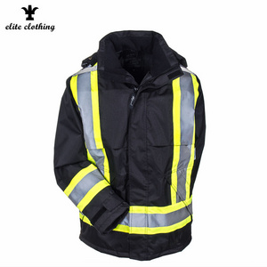 Wholesale Custom High Visibility FR Black Work Jacket