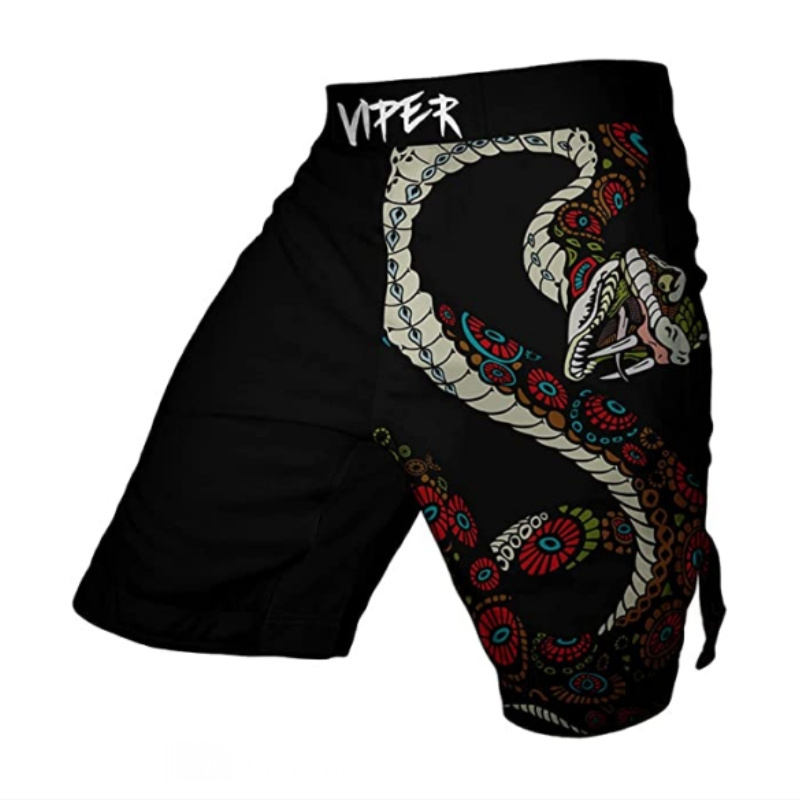 Customized Sublimated Fighting MMA Shorts / New Design Comfortable UFC Wrestling Wear Shorts