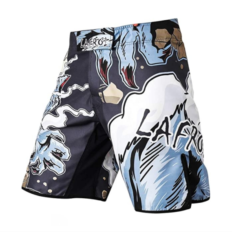 Customized Sublimated Fighting MMA Shorts / New Design Comfortable UFC Wrestling Wear Shorts