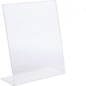 12 Pack Ad Frames Tabletop Sign Display Plastic Menu Stand Slant Back Clear Acrylic Sign Holder 4x6