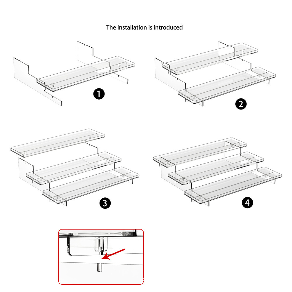 Multi-Purpose Kitchen Food Storage Shelves Store Plastic Rack Table Organizer