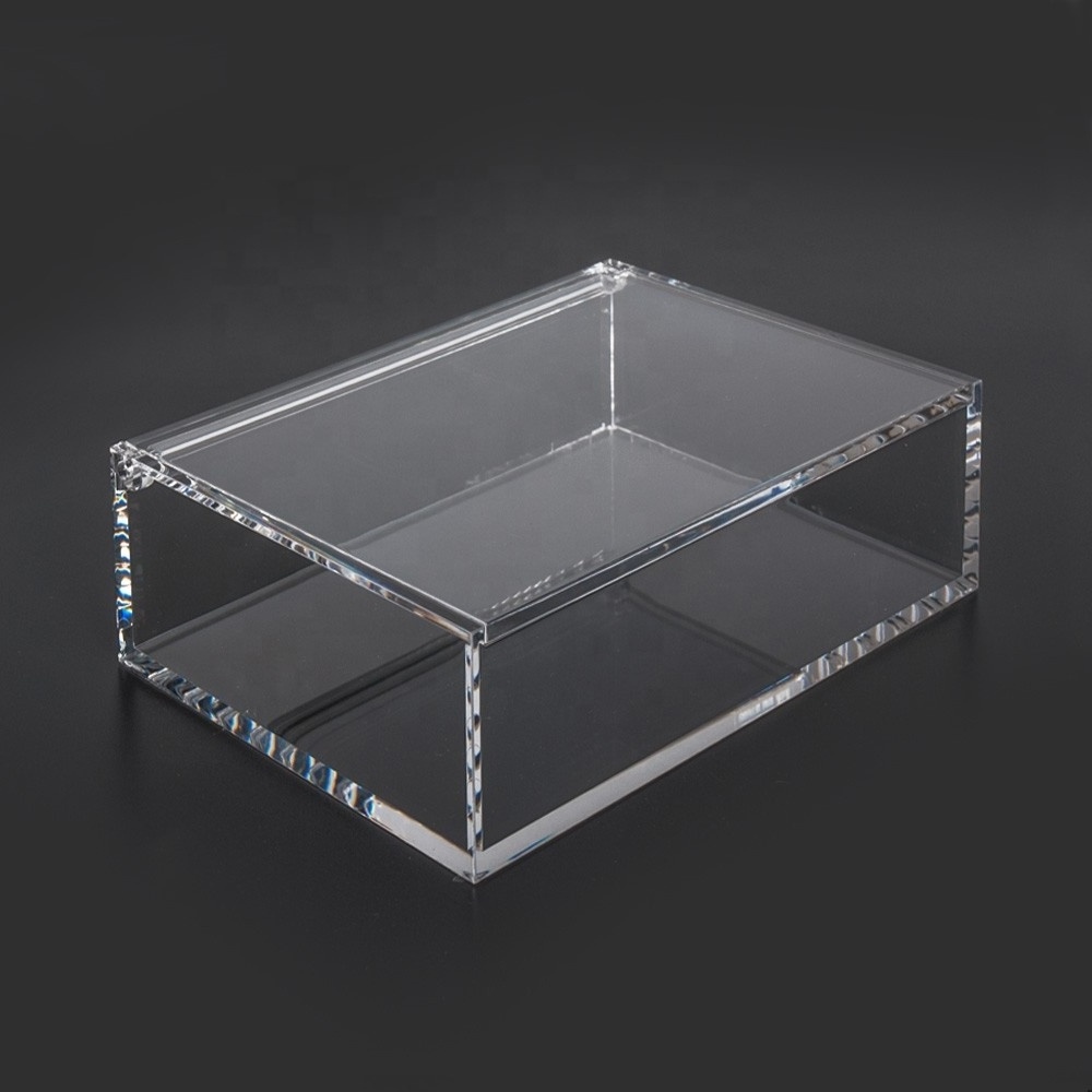 Crystal Cube Containers Clear Acrylic Box with Lid 6 Sides Acrylic Box Wholesale