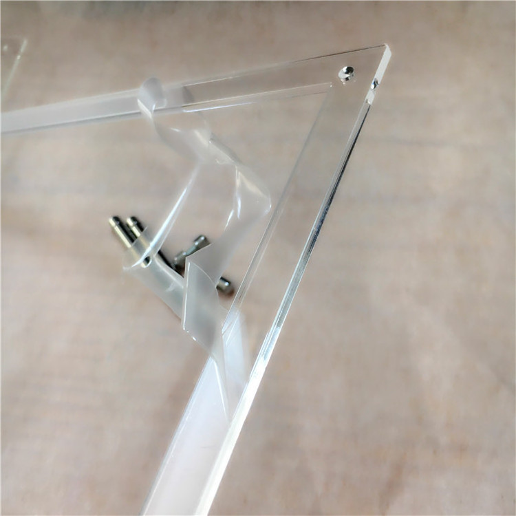 Custom Logo Clear Acrylic Jigsaw Puzzle Display Frame with Steel Screw Stand