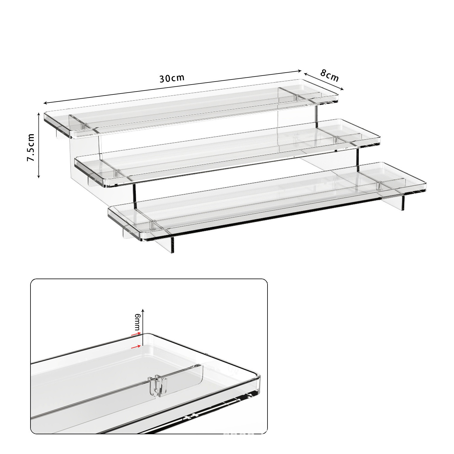 Multi-Purpose Kitchen Food Storage Shelves Store Plastic Rack Table Organizer