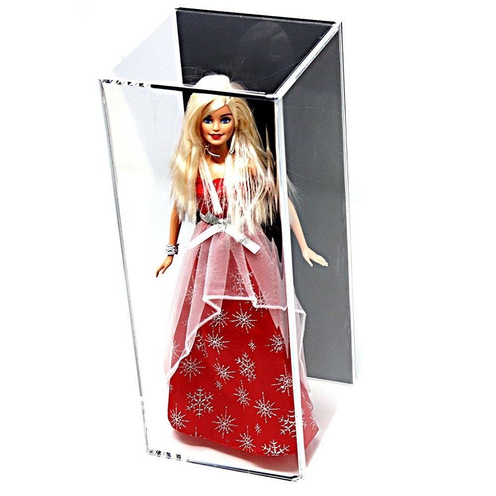 Tall Personalized Precious Trophy Collector Storage Box Clear Acrylic Doll Boxes for Display