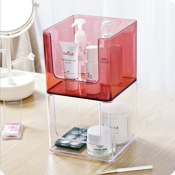 Square Reasonable Price Acrylic Cosmetics Storage Box Jewelry Makeup Organizer