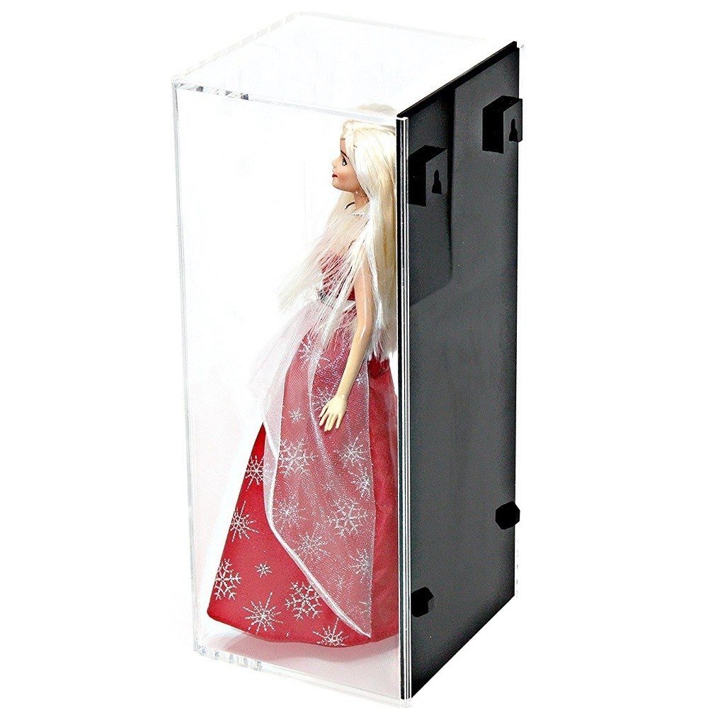 Tall Personalized Precious Trophy Collector Storage Box Clear Acrylic Doll Boxes for Display