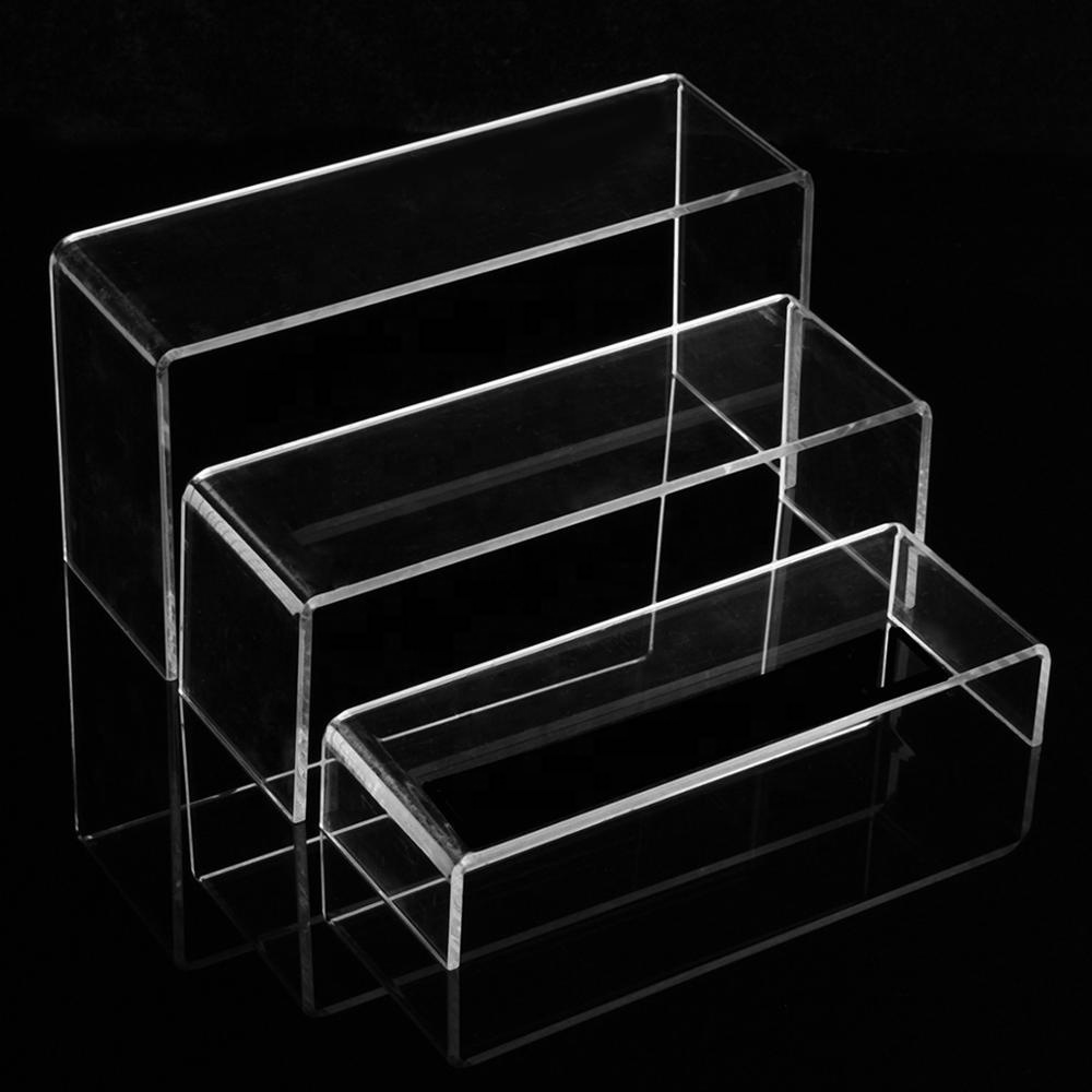 Fancy Clear Single Acrylic Shoe Riser Clear Shoe Display Stand for Retail Shops