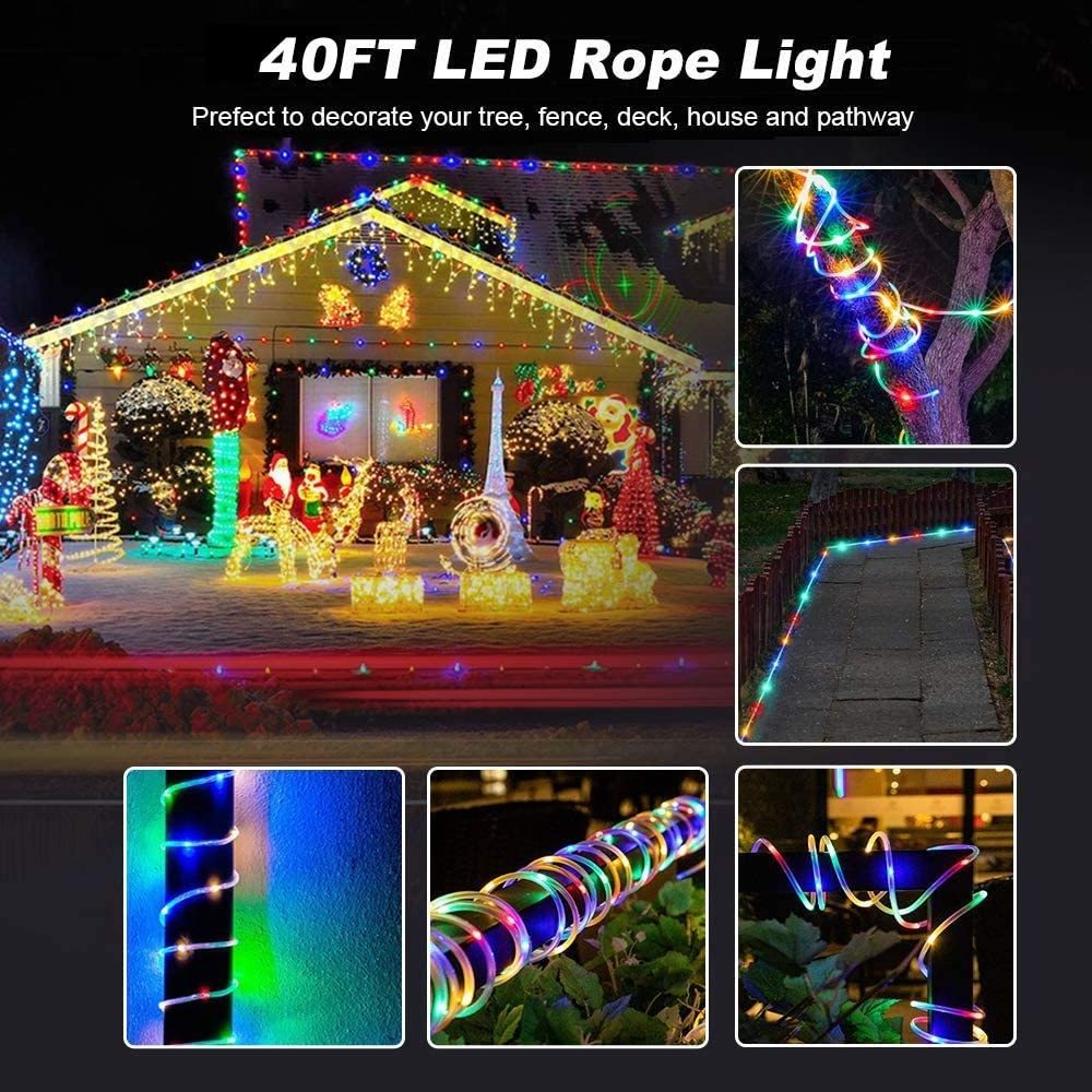 Home Lighting  Christmas Decorative Mini Rope Lights, 100 LED Green Wire Fairy Starry String Lights