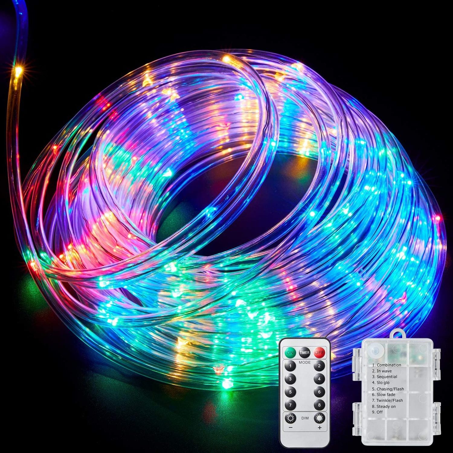 Home Lighting  Christmas Decorative Mini Rope Lights, 100 LED Green Wire Fairy Starry String Lights