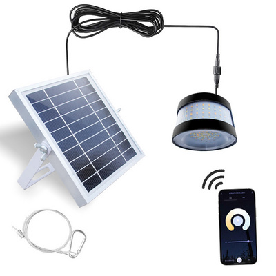 Dusk to Dawn Outdoor Solar Pendant Lights Led Remote Control Hanging Shed Lamp For  Patio Yard Porch Balcony Storage Room Coop